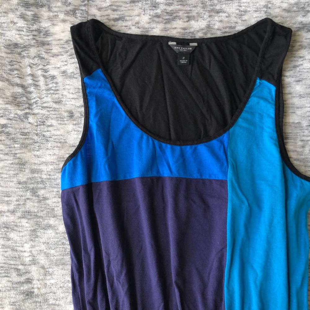 Ann Taylor Color Block Maxi Dress